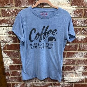 Crazy Dog T-Shirts Blue Coffee Graphic Tee